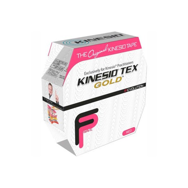 Kinesio Tex Gold FP Kinesiology Tape, 2" x 34 yds, Red, Bulk Roll